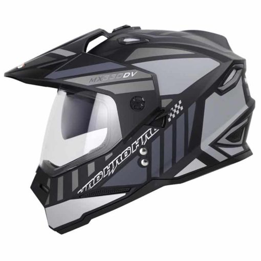 Casco Hro Mx330 Dv Merax Negro Mate Gris