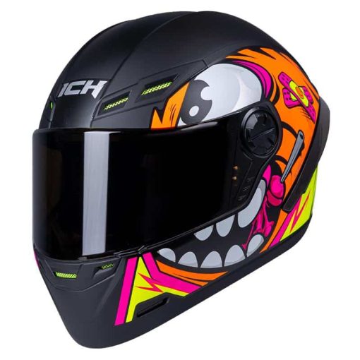 Casco Ich 501Sp Dood Negro Mate Naranja - Image 2