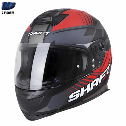 Casco Shaft 502 + Obsequio Gaze Negro Mate Rojo - Image 6