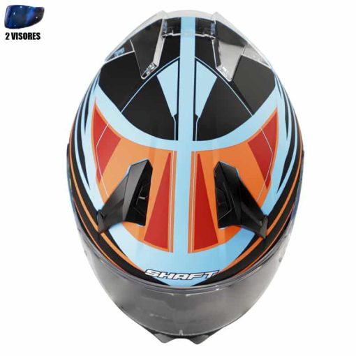 Casco Shaft 560 + Obsequio Sherp Azul Mate Naranja - Image 2