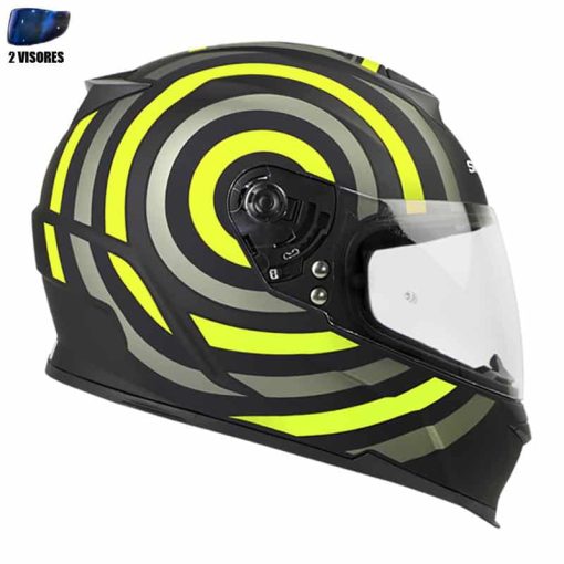Casco Shaft 502 + Obsequio C-Ray Negro Mate Amarillo - Image 2