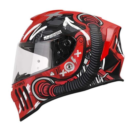 Casco Shaft 551 Deus Ex Machina Rojo Gris