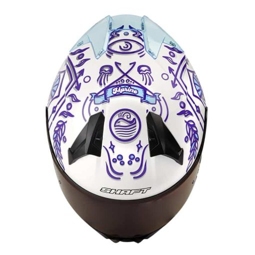 Casco Shaft 560 Marine Blanco Azul Brillante - Image 5