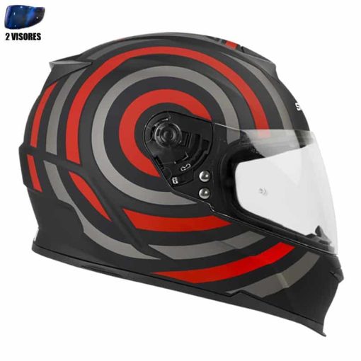 Casco Shaft 502 + Obsequio C-Ray Negro Mate Rojo - Image 2