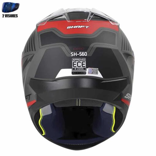 Casco Shaft 560 + Obsequio Cesio Gris Mate Rojo - Image 2