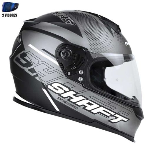 Casco Shaft 502 + Obsequio Olaf Negro Mate Gris - Image 2
