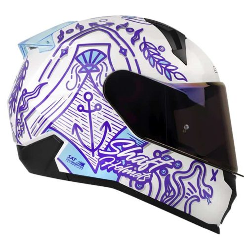 Casco Shaft 560 Marine Blanco Azul Brillante - Image 2