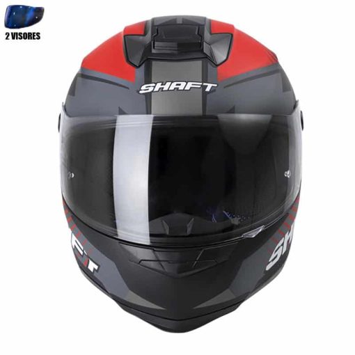 Casco Shaft 502 + Obsequio Gaze Negro Mate Rojo - Image 5