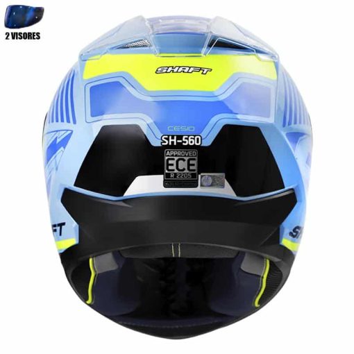 Casco Shaft 560 + Obsequio Cesio Azul Brillo Amarillo - Image 3