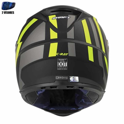 Casco Shaft 502 + Obsequio C-Ray Negro Mate Amarillo - Image 4