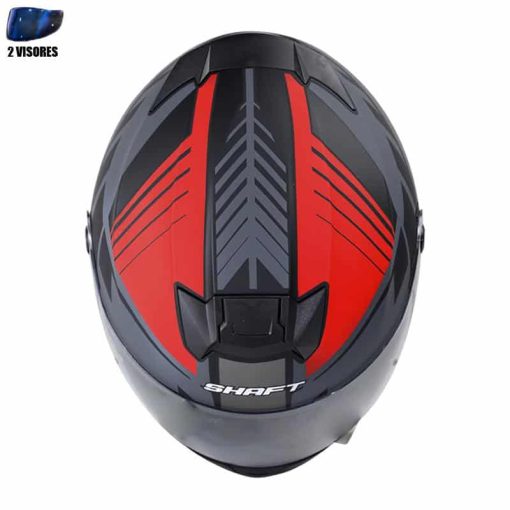 Casco Shaft 502 + Obsequio Gaze Negro Mate Rojo - Image 3