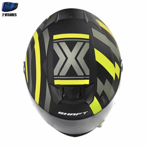 Casco Shaft 502 + Obsequio C-Ray Negro Mate Amarillo - Image 3