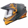 Casco Hro Mx330 Dv Guider Gris Mate Naranja1 - Punto Llantas 1