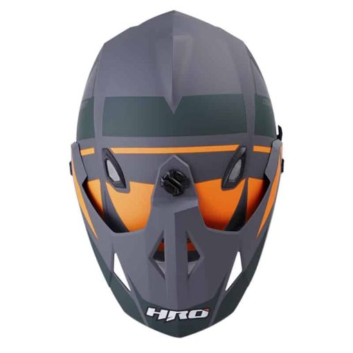 Casco Hro Mx330 Dv Guider Gris Mate Naranja - Image 3