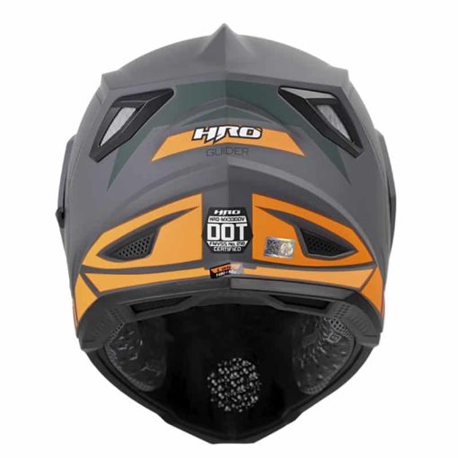 Casco Hro Mx330 Dv Guider Gris Mate Naranja - Image 2