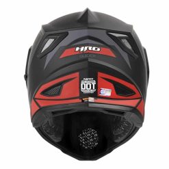 Casco Hro Mx330 Dv Guider Negro Mate Rojo1 - Punto Llantas 2