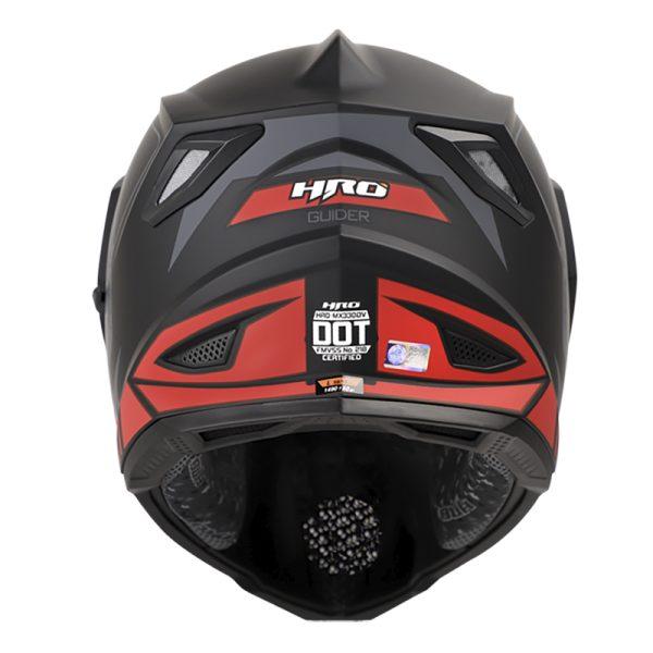 Casco Hro Mx330 Dv Guider Negro Mate Rojo1 - Punto Llantas 3