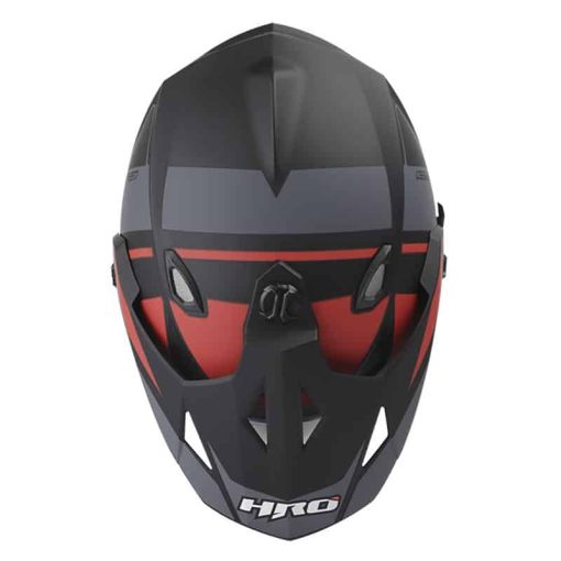 Casco Hro Mx330 Dv Guider Negro Mate Rojo - Image 2