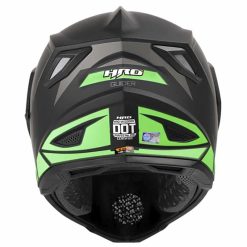Casco Hro Mx330 Dv Guider Negro Mate Verde3 - Punto Llantas 3