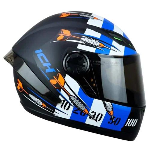 Casco Ich 501Sp Bullseye Negro Mate Azul - Image 2