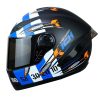 Casco Ich 501Sp Bullseye Negro Mate Azul4 - Punto Llantas 6