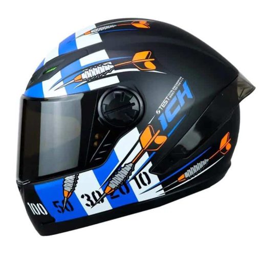 Casco Ich 501Sp Bullseye Negro Mate Azul