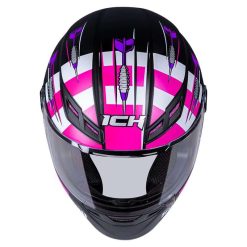 Casco Ich 501Sp Bullseye Negro Mate Fucsia2 - Punto Llantas 2
