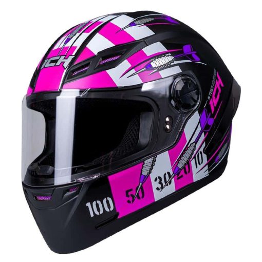 Casco Ich 501Sp Bullseye Negro Mate Fucsia - Image 2