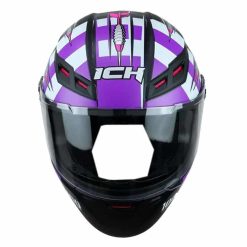 Casco Ich 501Sp Bullseye Negro Mate Morado2 - Punto Llantas 2