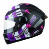 Casco Ich 501Sp Bullseye Negro Mate Morado4 - Punto Llantas 7