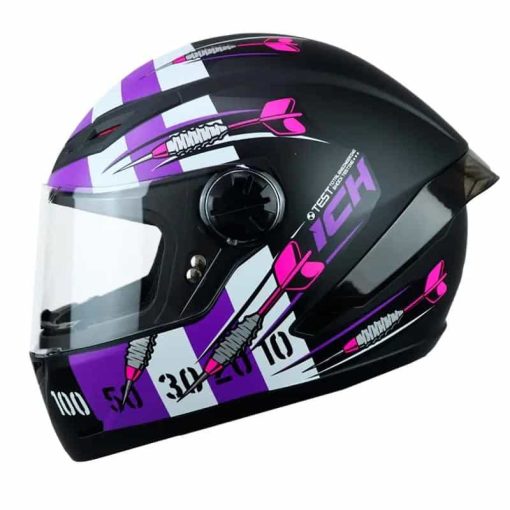 Casco Ich 501Sp Bullseye Negro Mate Morado