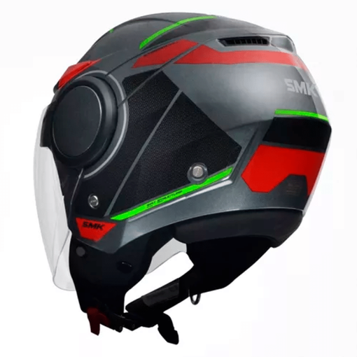 Casco Smk Streem Komplex Negro Rojo Brillante - Image 2