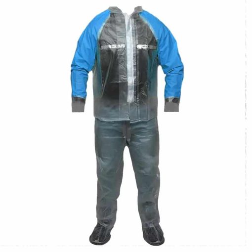 Impermeable Silicona Celeste