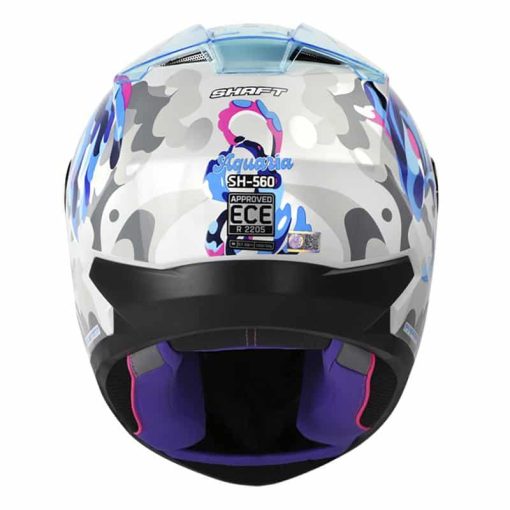 Casco Shaft 560 Aquaria  Blanco Brillo Azul - Image 3