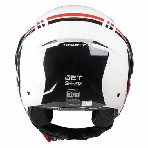 Casco Shaft 212 Jet Blanco Brillo Rojo - Image 4