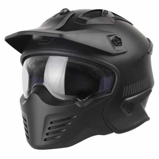 Casco Shaft 225 Pilot Solid Negro Mate Gris - Image 4