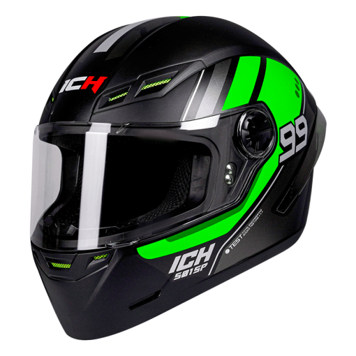 Casco Ich 501Sp Tuss Negro Mate Verde - Image 2