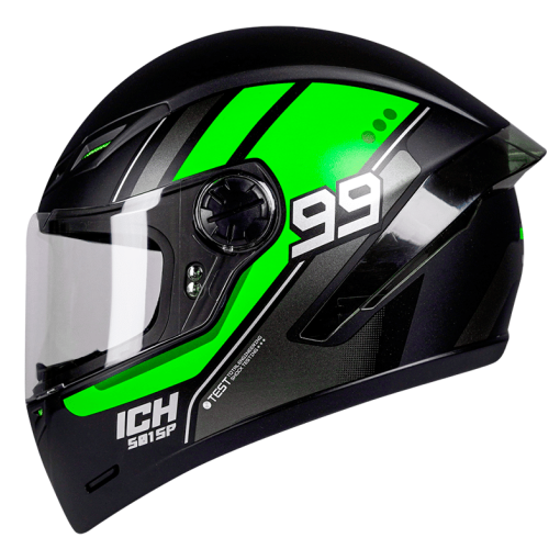 Casco Ich 501Sp Tuss Negro Mate Verde