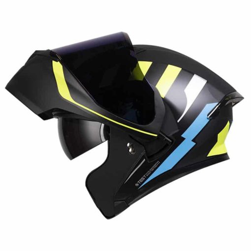 Casco Ich 3120Dv Knock Negro Brillo Amarillo