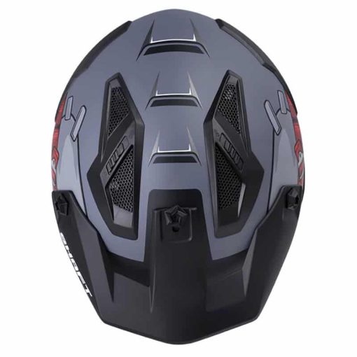 Casco Shaft 225 Pilot Fighter Gris Mate Rojo - Image 2