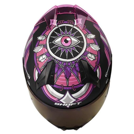 Casco Shaft 560 Dream Catcher Negro Mate Fucsia - Image 2