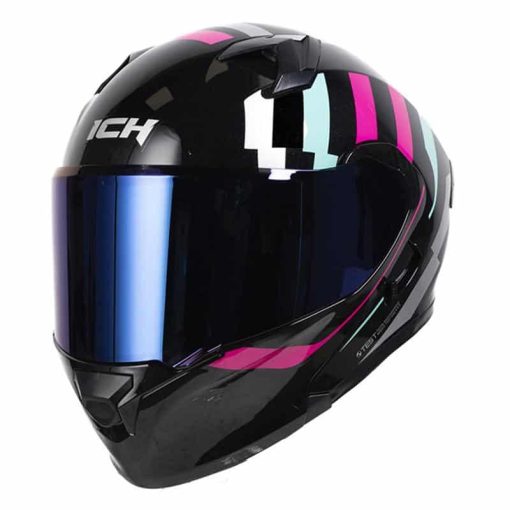 Casco Ich 3120Dv Knock Negro Mate Fucsia - Image 3