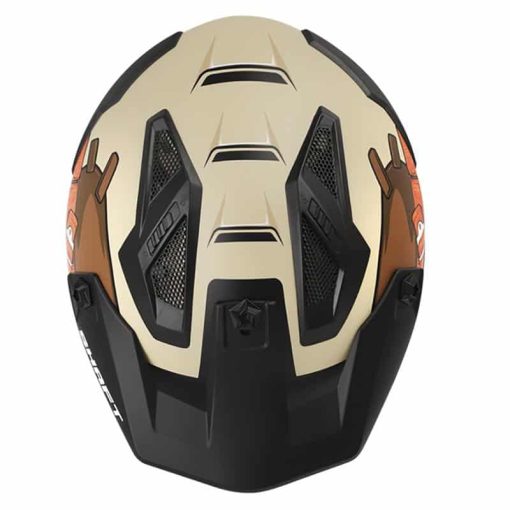 Casco Shaft 225 Pilot Fighter Cafe Mate Naranja - Image 4