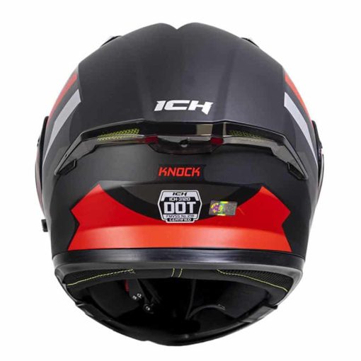 Casco Ich 3120Dv Knock Negro Brillo Rojo - Image 6