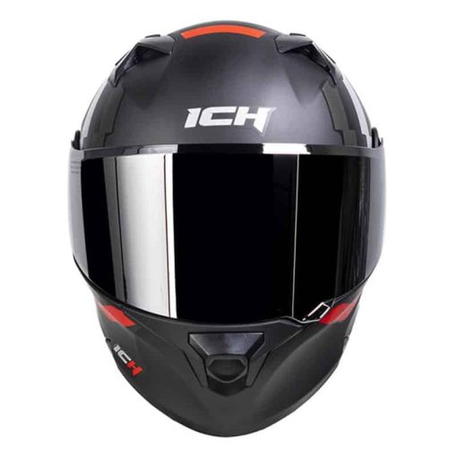 Casco Ich 3120Dv Knock Negro Brillo Rojo - Image 4