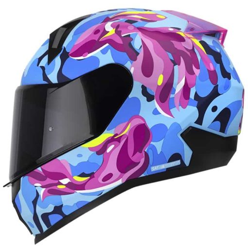 Casco Shaft 560 Aquaria  Azul Mate Fucsia