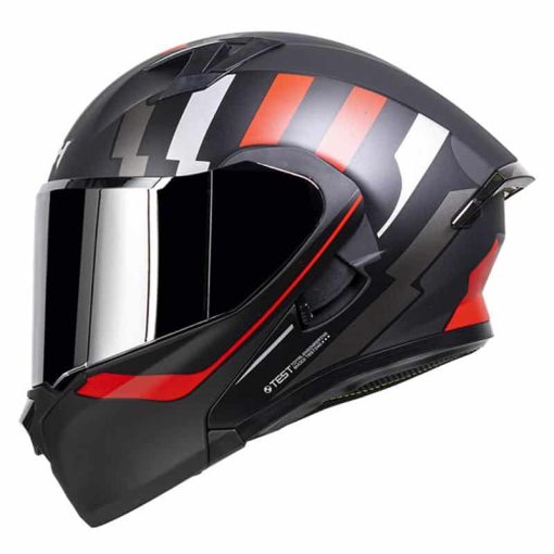 Casco Ich 3120Dv Knock Negro Brillo Rojo - Image 2
