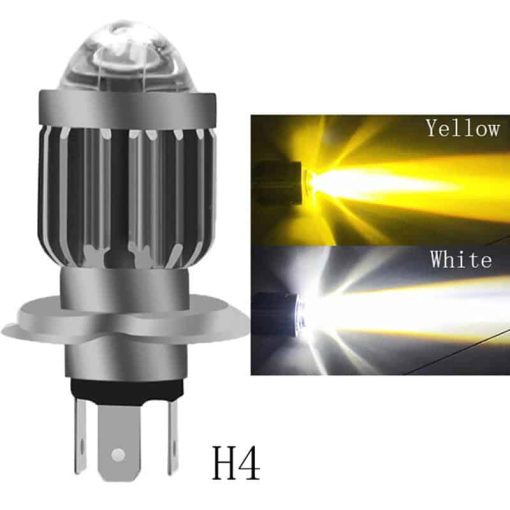 Bombillo Led H4 Dual Lupa (Amarillo - Blanco)