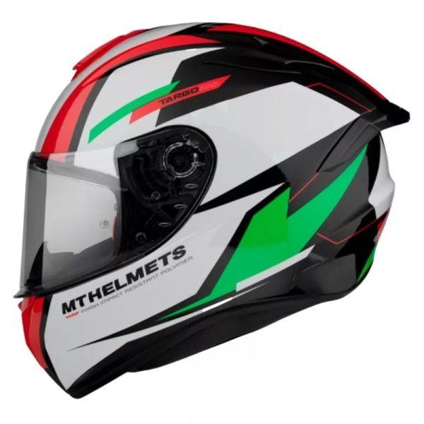 Casco Mt Targo Pro Sound C6 Verde Perla Brillo3 - Punto Llantas 1
