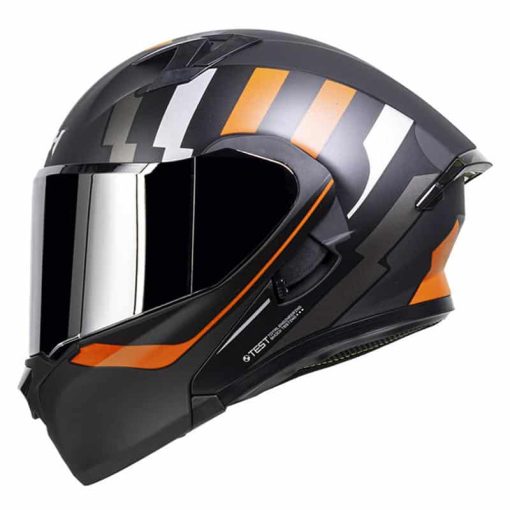 Casco Ich 3120Dv Knock Negro Brillo Naranja - Image 2